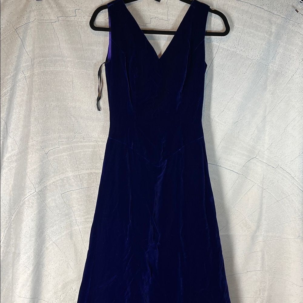 Velvet Gown Vintage Dress by House Of Bianchi Rich Purple Old Money